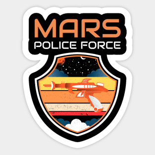 Police Force Mars Sticker